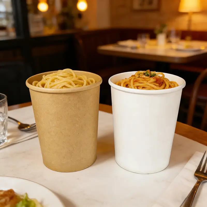 ชามกระดาษซุปกระดาษคราฟท์ขนาด 32 ออนซ์